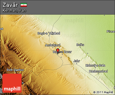 Physical Map of Zavār