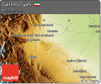 Physical Map of Geshītū'īyeh