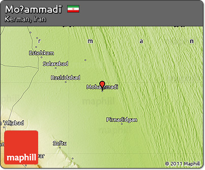 Physical Map of Moḩammadī