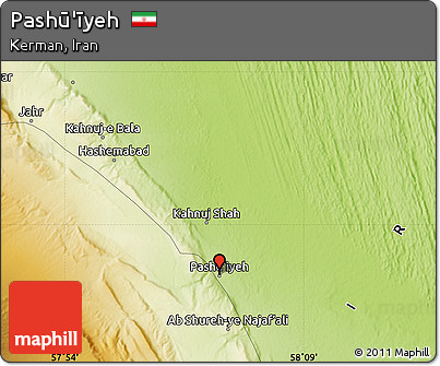 Physical Map of Pashū'īyeh