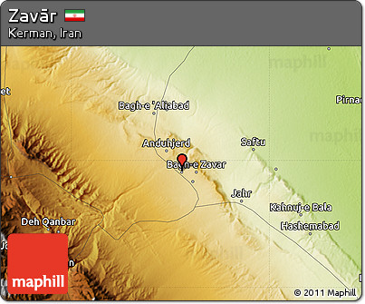 Physical Map of Zavār