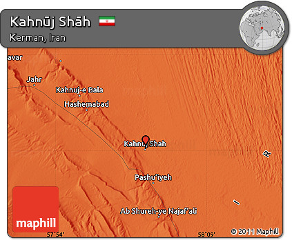 Political Map of Kahnūj Shāh