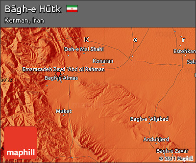 Political Map of Bāgh-e Hūtk