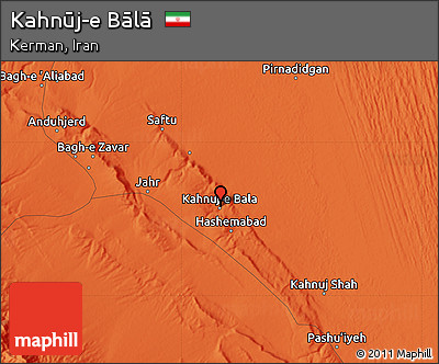 Political Map of Kahnūj-e Bālā