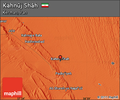 Political Map of Kahnūj Shāh