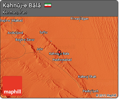 Political Map of Kahnūj-e Bālā