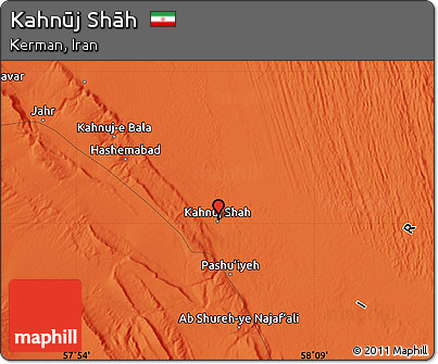 Political Map of Kahnūj Shāh