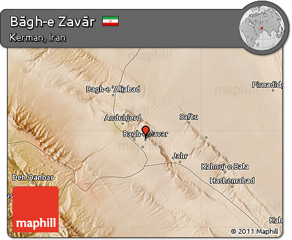 Satellite Map of Bāgh-e Zavār