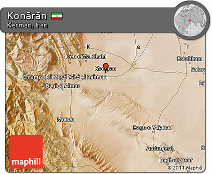 Satellite Map of Konārān