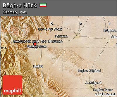 Satellite Map of Bāgh-e Hūtk