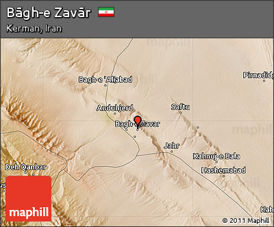Satellite Map of Bāgh-e Zavār