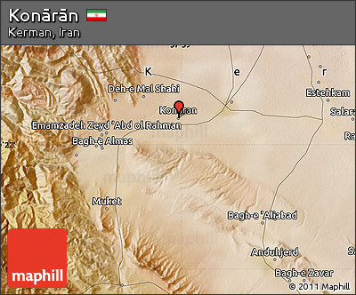 Satellite Map of Konārān