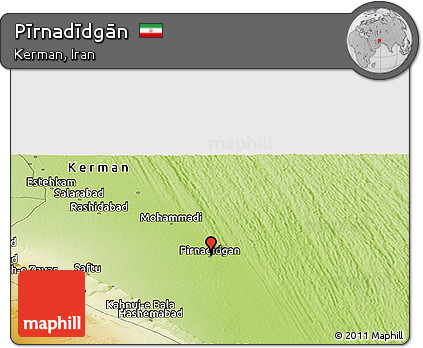 Physical Panoramic Map of Pīrnadīdgān