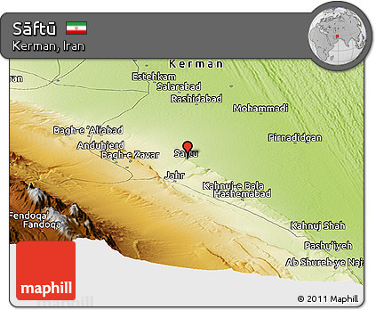 Physical Panoramic Map of Sāftū