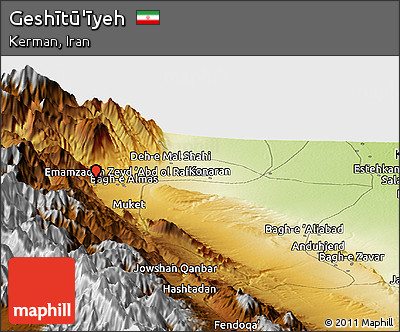 Physical Panoramic Map of Geshītū'īyeh