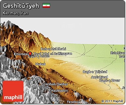 Physical Panoramic Map of Geshītū'īyeh