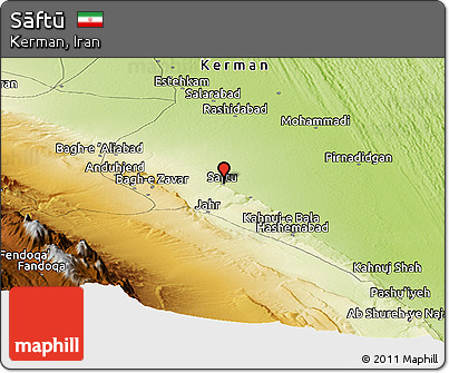 Physical Panoramic Map of Sāftū