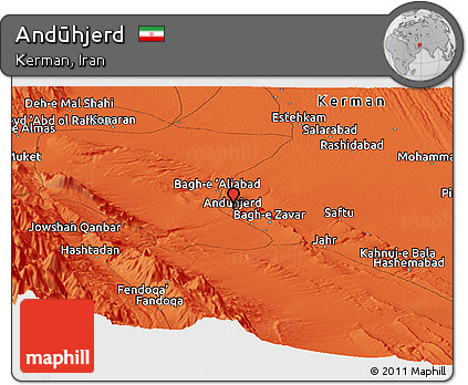 Political Panoramic Map of Andūhjerd