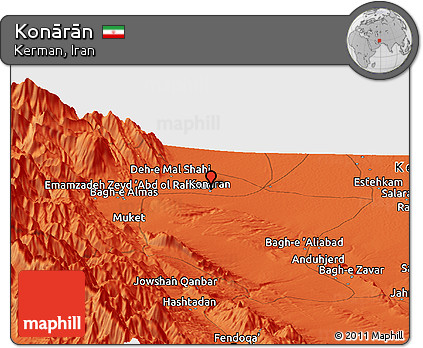 Political Panoramic Map of Konārān