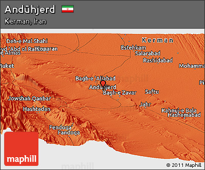 Political Panoramic Map of Andūhjerd