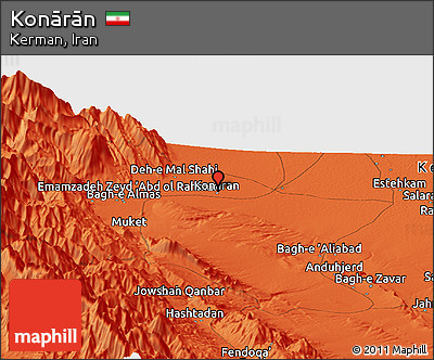 Political Panoramic Map of Konārān