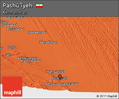 Political Panoramic Map of Pashū'īyeh