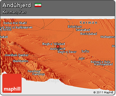 Political Panoramic Map of Andūhjerd