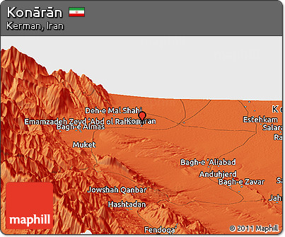 Political Panoramic Map of Konārān