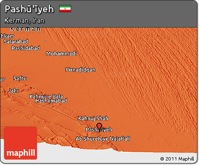 Political Panoramic Map of Pashū'īyeh