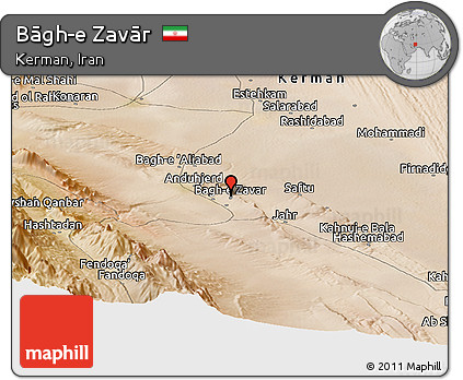 Satellite Panoramic Map of Bāgh-e Zavār