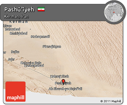 Satellite Panoramic Map of Pashū'īyeh