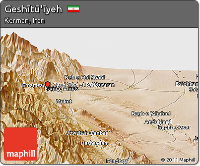 Satellite Panoramic Map of Geshītū'īyeh