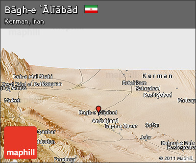 Satellite Panoramic Map of Bāgh-e `Ālīābād