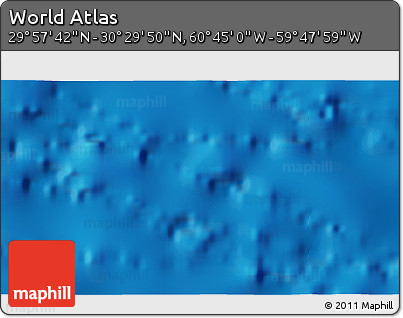 Physical 3D Map of the Area around 30° 13' 46" N, 60° 16' 29" W