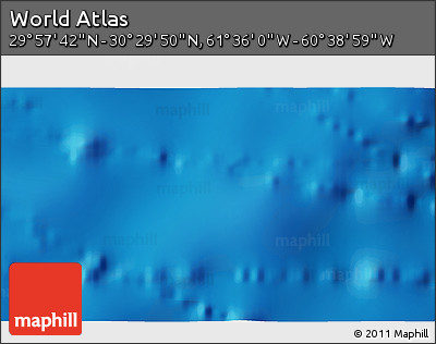Physical 3D Map of the Area around 30° 13' 46" N, 61° 7' 30" W