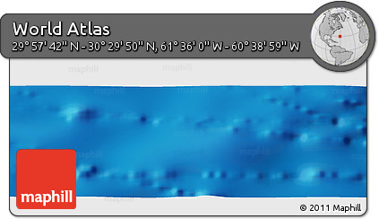 Physical Panoramic Map of the Area around 30° 13' 46" N, 61° 7' 30" W