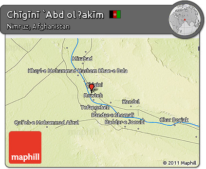 Physical 3D Map of Chīgīnī `Abd Ol Ḩakīm