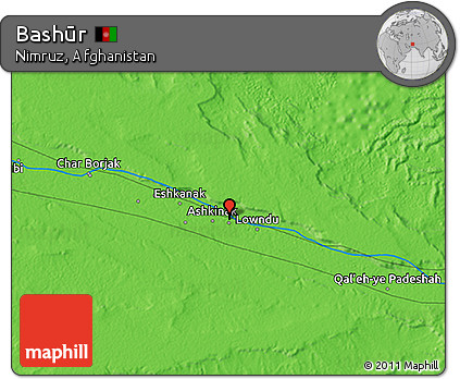 Political 3D Map of Bashūr