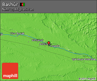 Political 3D Map of Bashūr