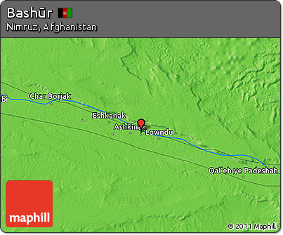 Political 3D Map of Bashūr