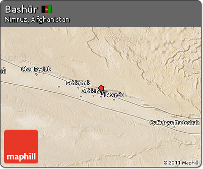 Satellite 3D Map of Bashūr