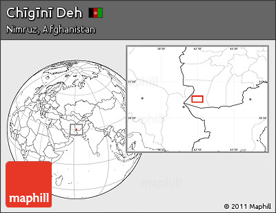 Blank Location Map of Chīgīnī Deh