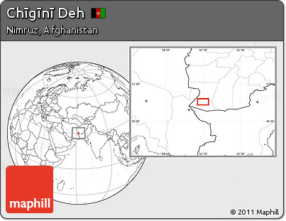 Blank Location Map of Chīgīnī Deh