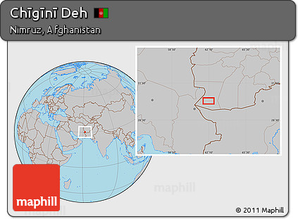 Gray Location Map of Chīgīnī Deh
