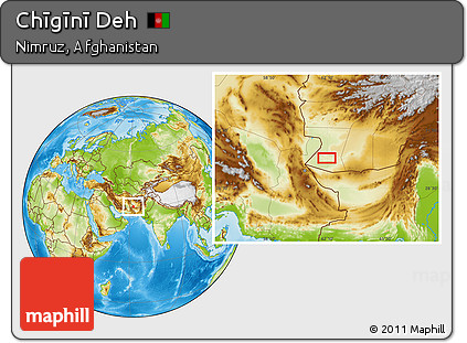 Physical Location Map of Chīgīnī Deh