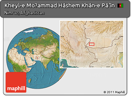 Satellite Location Map of Kheyl-e Moḩammad Hāshem Khān-e Pā'īn