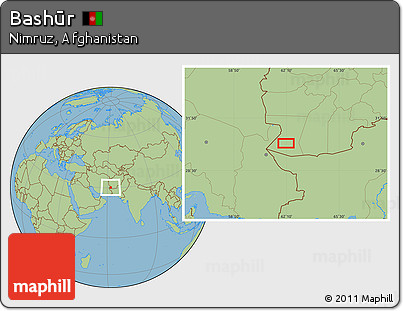Savanna Style Location Map of Bashūr