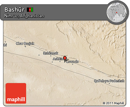 Satellite Map of Bashūr