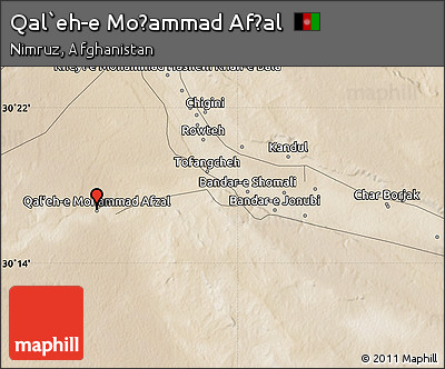 Satellite Map of Qal`eh-e Moḩammad Afẕal