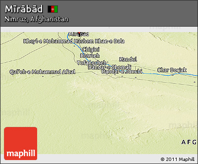 Physical Panoramic Map of Mīrābād